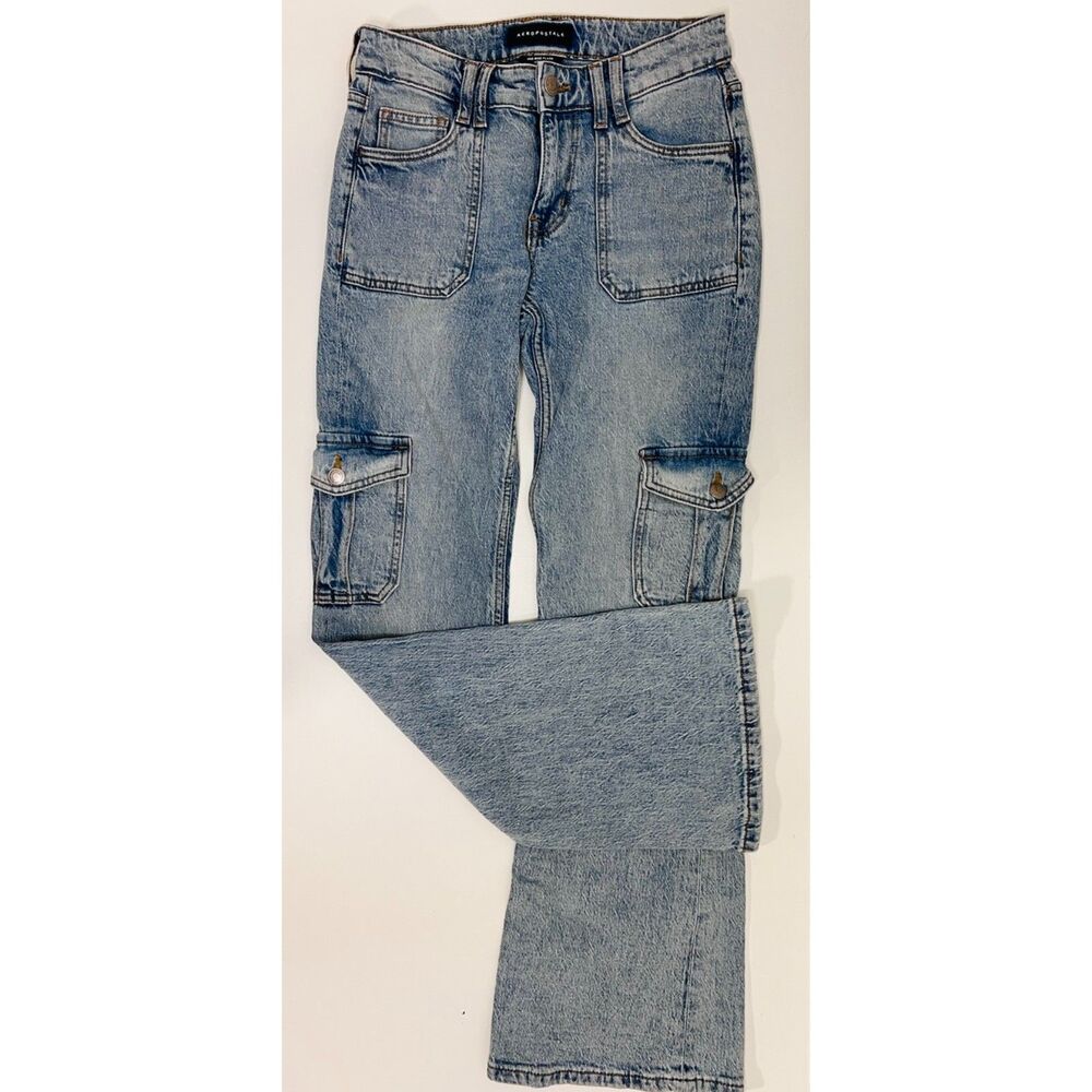 Aeropostale Mid Rise Flare Utility jeans. Size 2R.